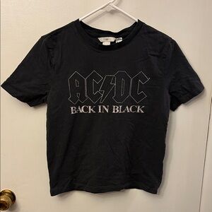 H&M Gray AC/DC Graphic T-Shirt XS